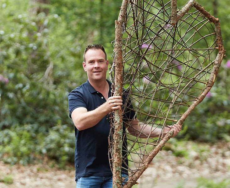 Luuk Assinck houten hart gevlochten natuur